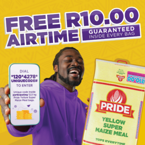 Win FREE AIRTIME with Pride Yellow Super Maize Meal
